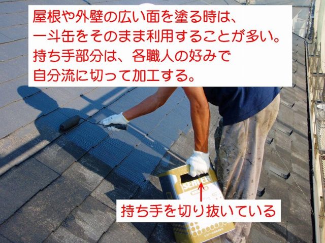 容器用に加工した塗料用一斗缶