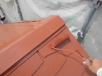 外壁塗装 横浜市Y様邸 屋根上塗り 20180714 DSCN2170