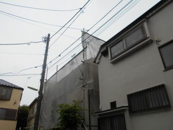 外壁塗装 世田谷区Ｏ様邸 足場設置 20180606DSCN1895