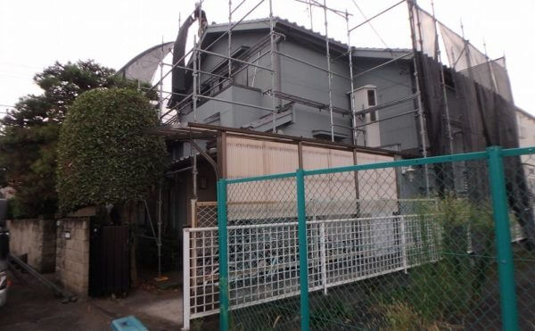 外壁塗装 世田谷区Ｎ様邸 足場設置20200817P8170006