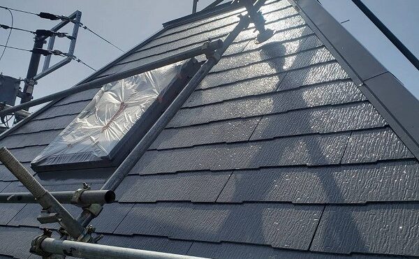 外壁塗装 世田谷区G様邸 屋根上塗り完了2021031629473
