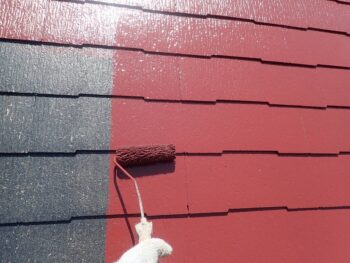 外壁塗装 中野区N様邸 屋根中塗り中2021042022383