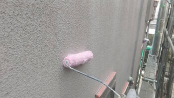 外壁塗装 立川市S様邸 外壁下塗り中 2022032130105