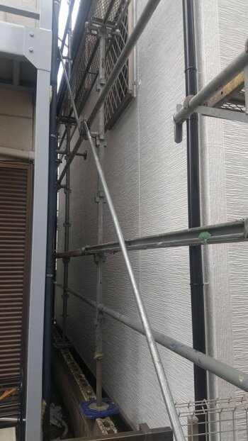 外壁塗装 三鷹市I様邸 外壁上塗り完了 メッシュシートバラシ完了 2022070433071