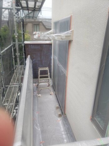 外壁塗装 世田谷区N様邸 外壁中塗り完了2022071236708