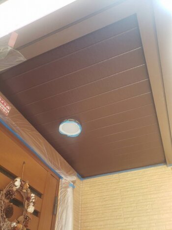 外壁塗装 世田谷区O様邸 玄関天井塗装完了2023071943536