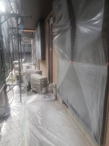 外壁塗装 世田谷区O様邸 養生完了2023071843524
