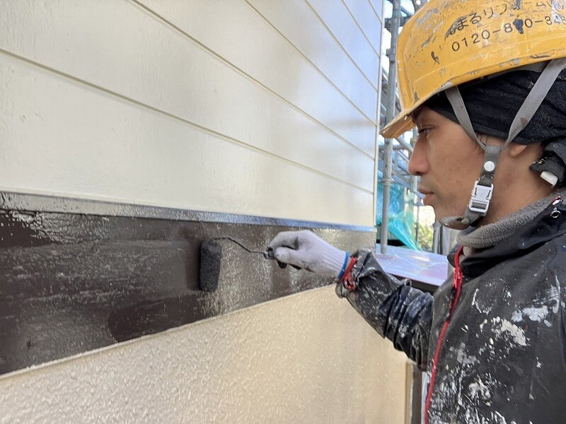 外壁塗装 武蔵野市E様邸 帯板塗装中 20240226S__32899084_0