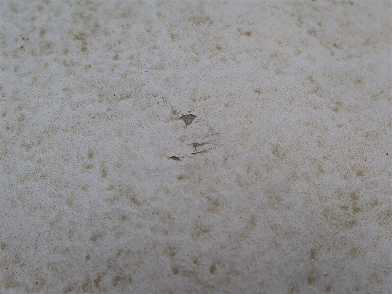 一部分だけFRP防水がはげています。